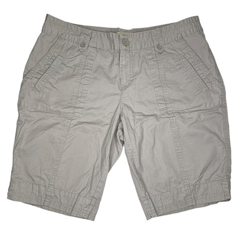 Natural Reflections Shorts Gray Khaki Bermuda Cotton Shorts Size‎ 14
